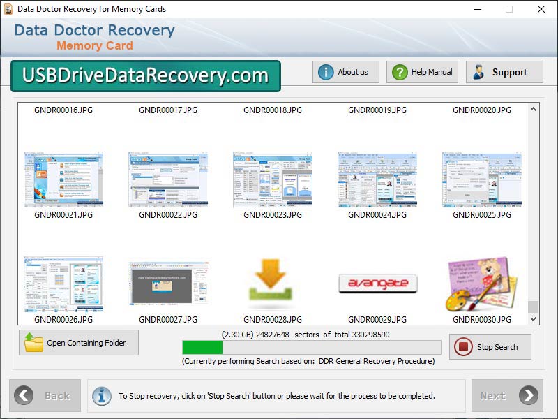 Captura de pantalla de Memory Card Pictures Recovery