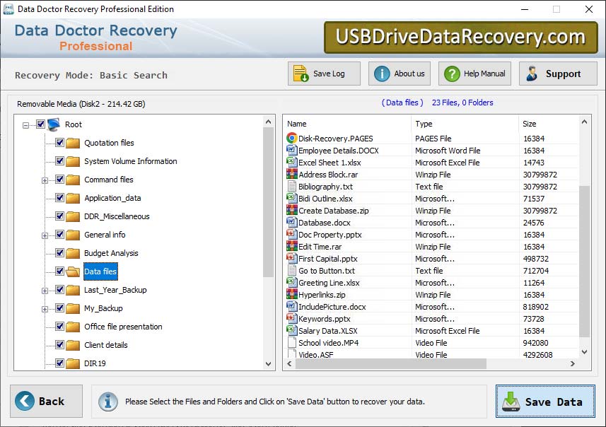 Captura de pantalla de Deleted Files Recovery Software