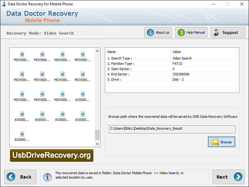 Captura de pantalla de Cell Phones Recovery Software