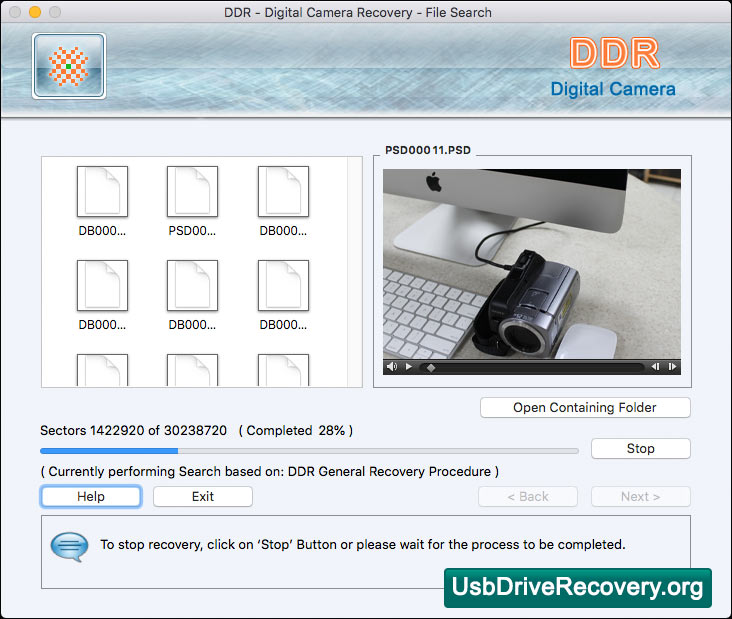 Captura de pantalla de Mac Camera Photo Recovery