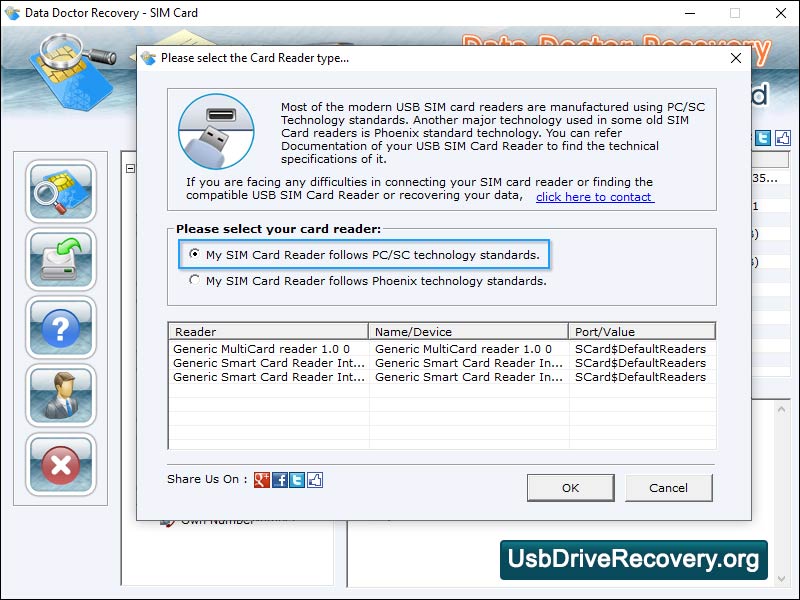 Captura de pantalla de Sim Card Recovery Software