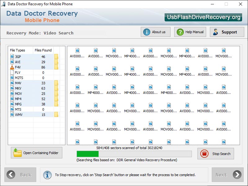 Captura de pantalla de Mobile Phone Recover App