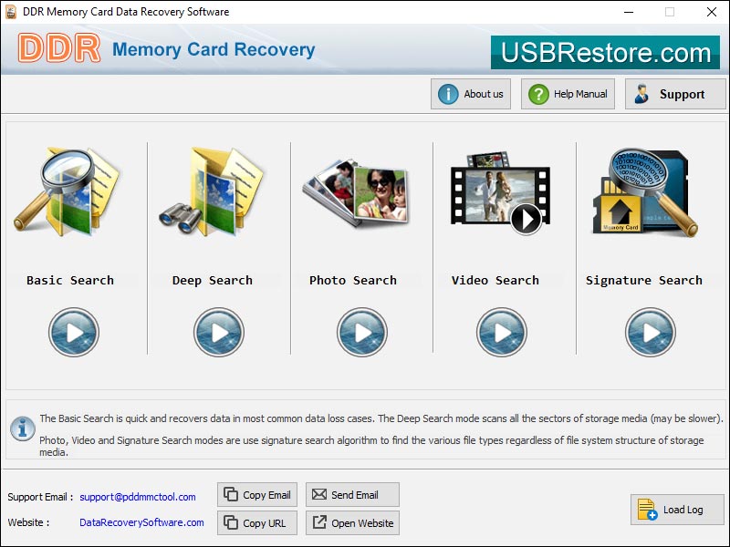 Captura de pantalla de Memory Card Restores