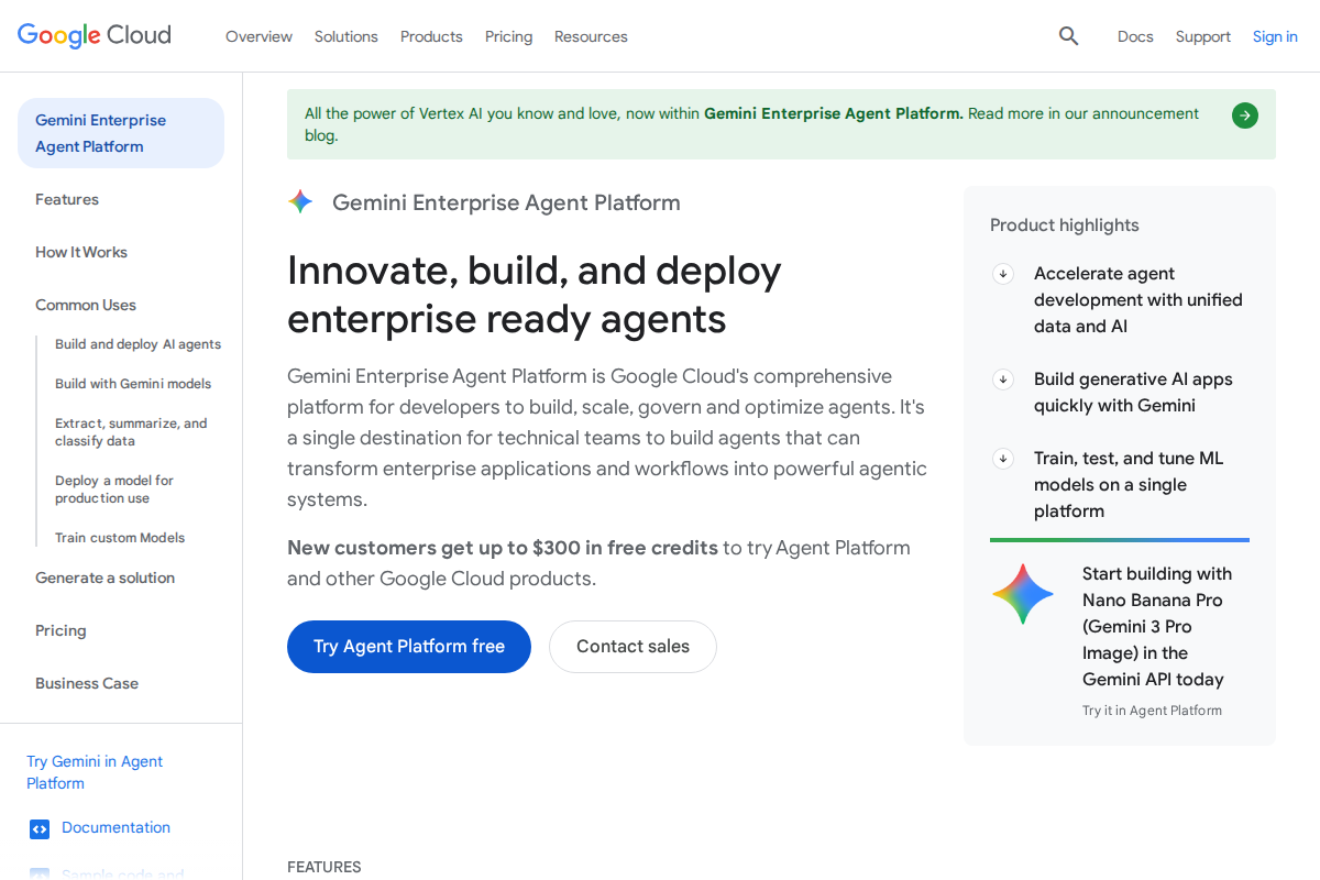 Captura de pantalla de Google Vertex AI