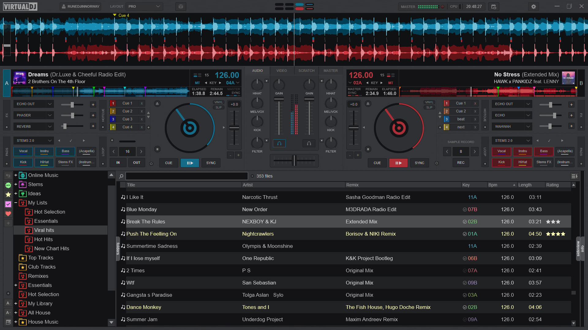 Captura de pantalla de VirtualDJ