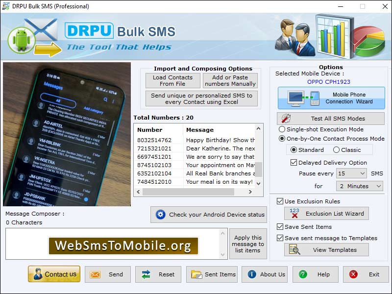 Captura de pantalla de Order Online for Bulk SMS