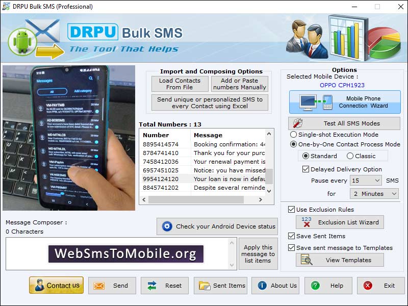 Captura de pantalla de Business Text Messaging Software