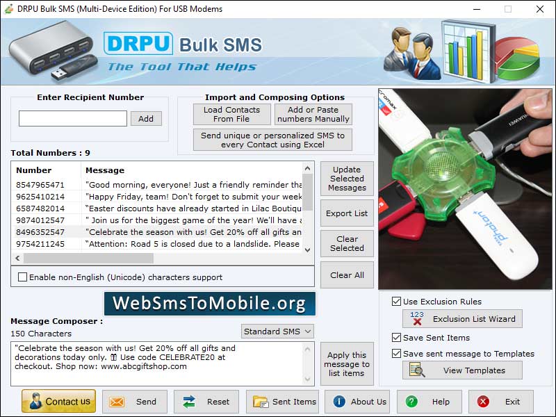 Captura de pantalla de Text Messaging Program
