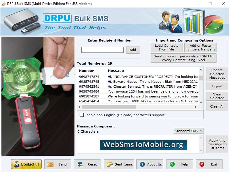 Captura de pantalla de Web SMS to Mobile App